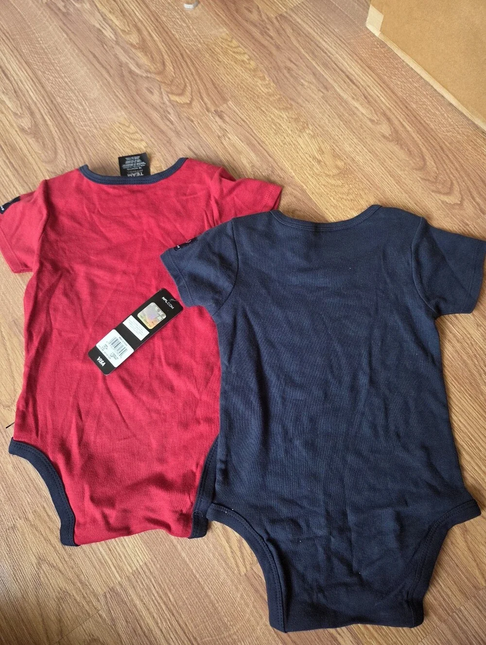 NFL Houston Texans Baby Bodysuit 18M 2pc Set Navy Red Short Sleeves NWT